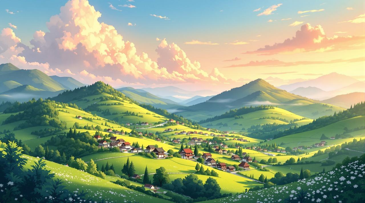 ai电影晨露微光 ai电影治愈动画作品《晨露微光》 - 乡村生活